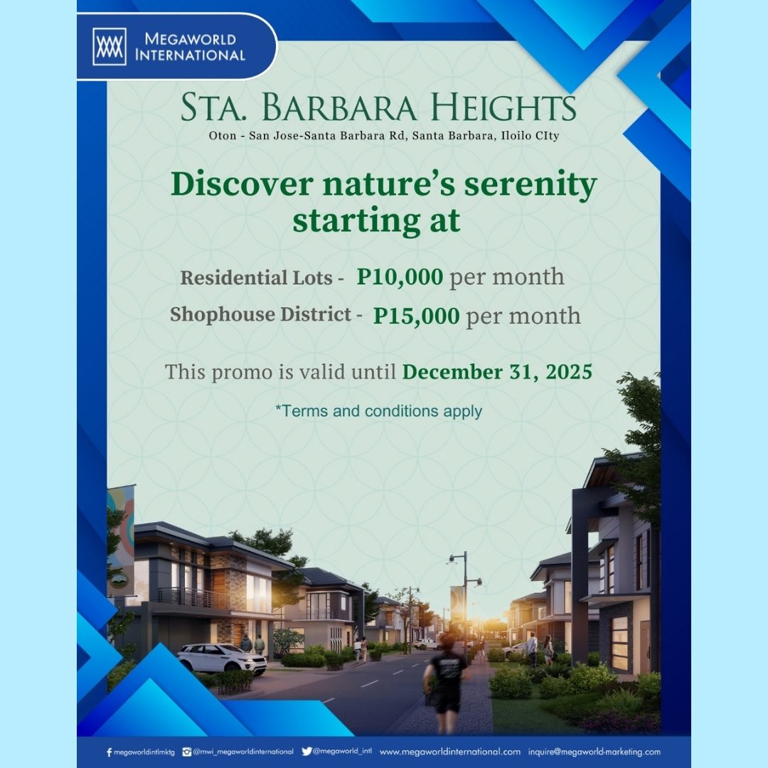 Megaworld International Promos 102425 Sta. barbara Heights