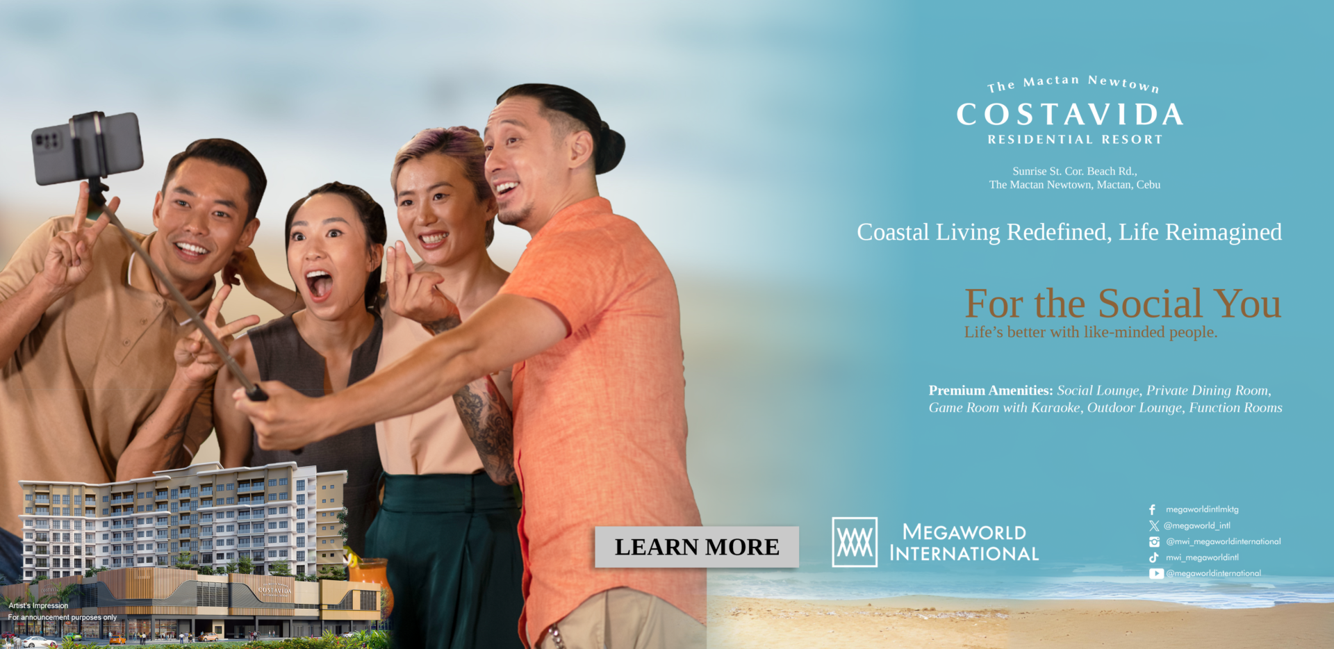 CostaVida Residential Resort a Retirement Home in the Philippines that features an active adult community by the coast in Mactan Newtown, Cebu City, Philippines