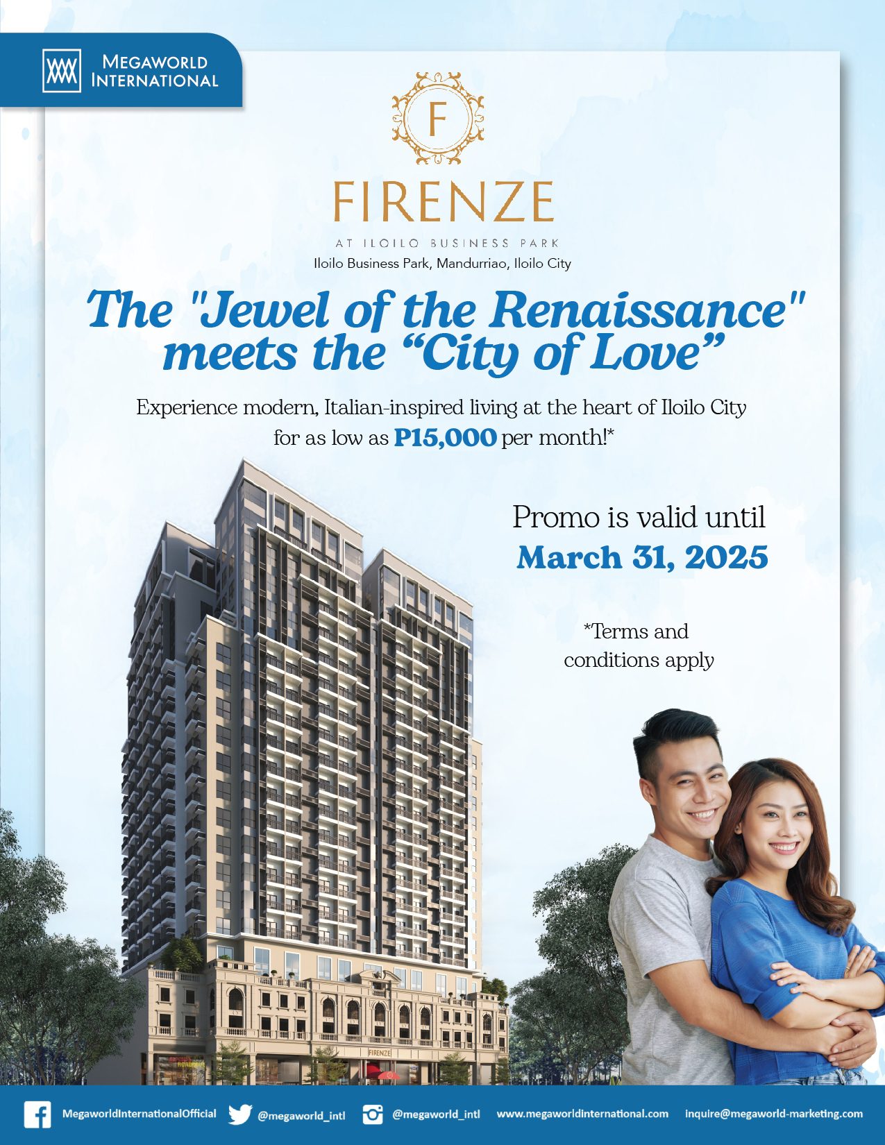 Megaworld International - March Promo - Firenze Residence