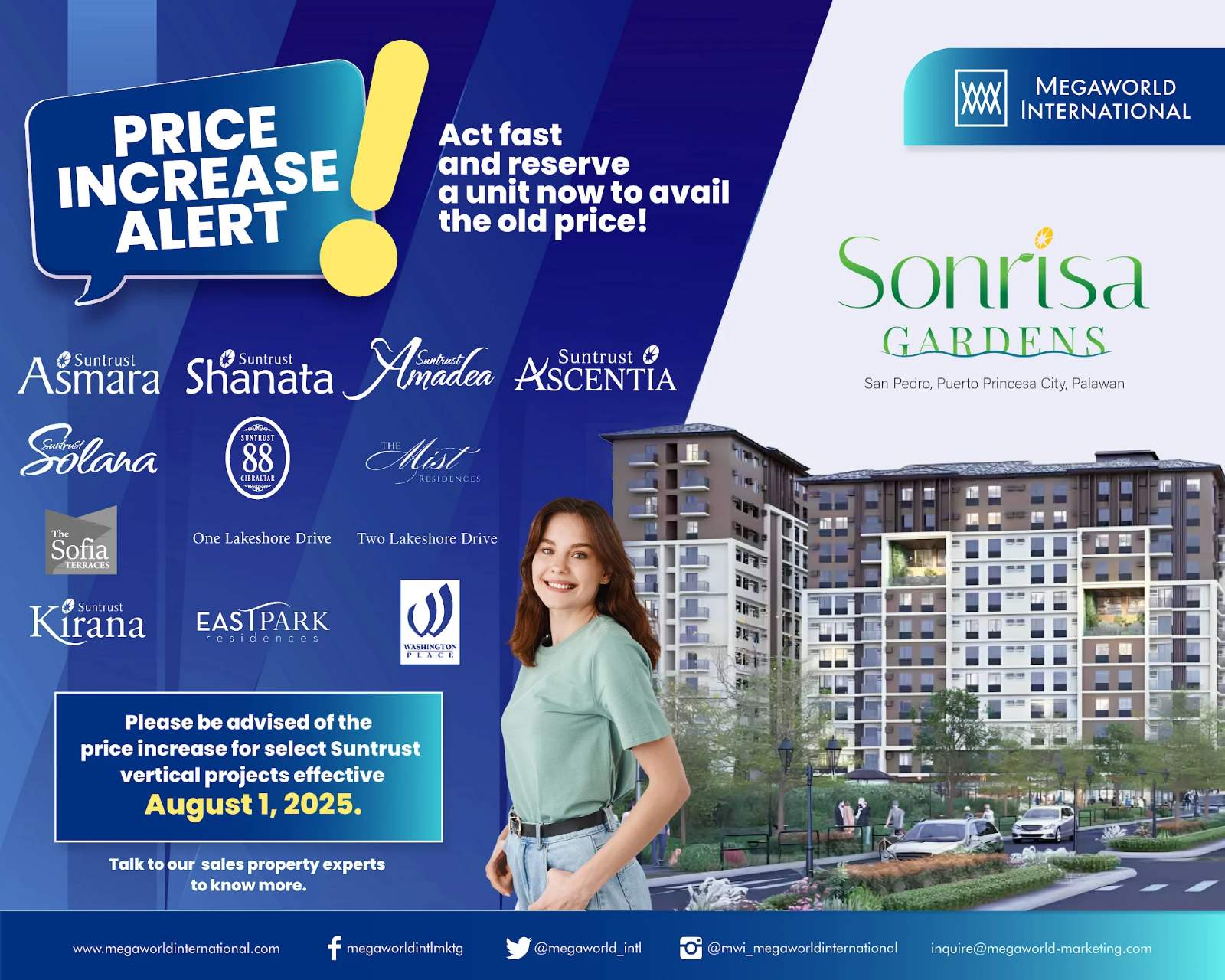 Megaworld International Price Increase August 2025