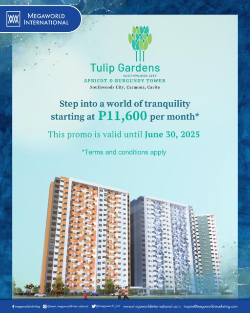 Megaworld International Promo Tulip Garden June 30