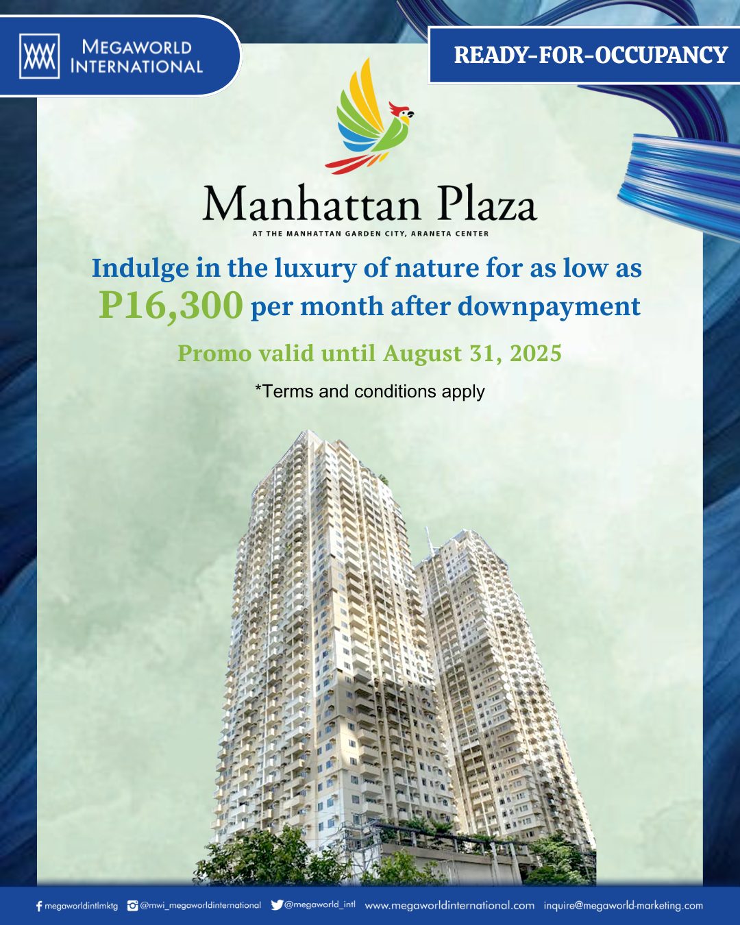 Megaworld International Promo July 2025 Manhattan Plaza