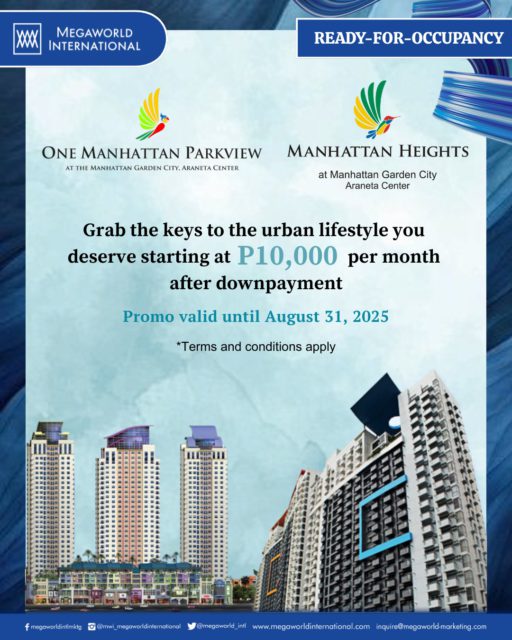 Megaworld International Promo July 2025 One Manhattan and Manhattan Heights