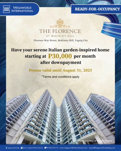 Megaworld International Promo July 2025 The Florence