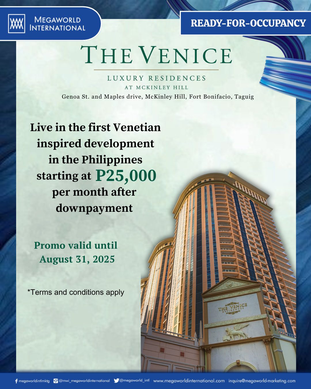 Megaworld International Promo July 2025 The Venice