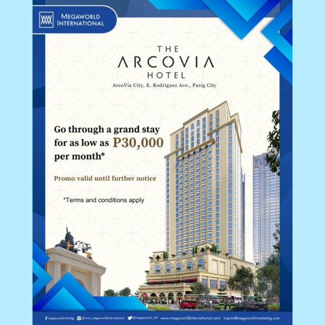 Megaworld International Promos 102425 Arcovia Hotel