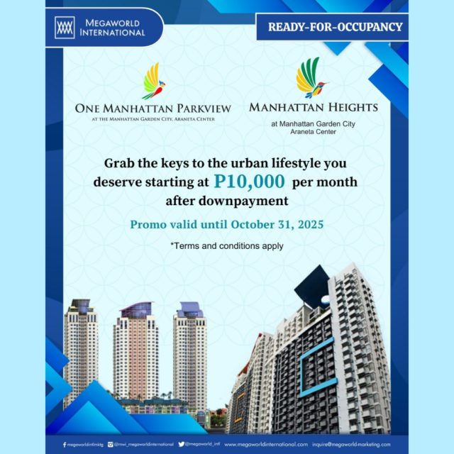 Megaworld International Promos 102425 One Manhattan Parkview