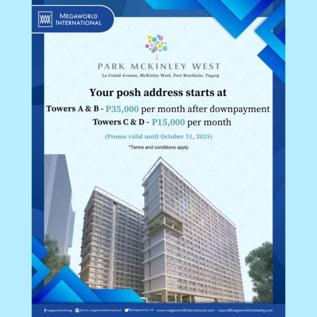 Megaworld International Promos 102425 Park Mckinley West