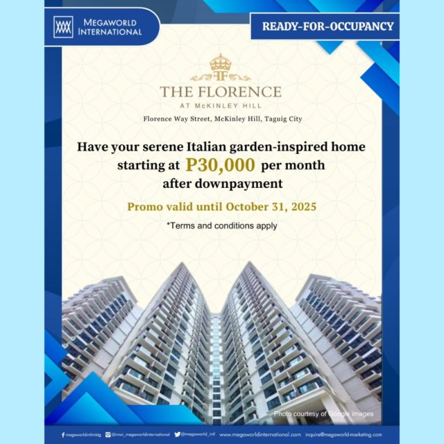 Megaworld International Promos 102425 The Florence