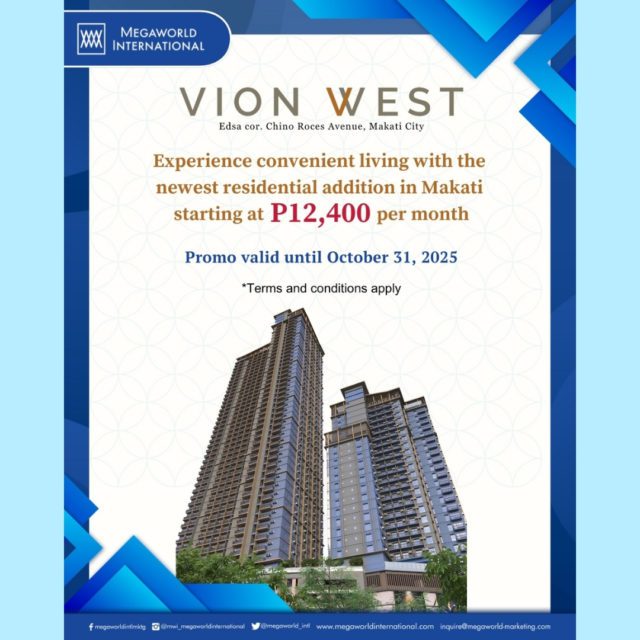 Megaworld International Promos 102425 Vion West