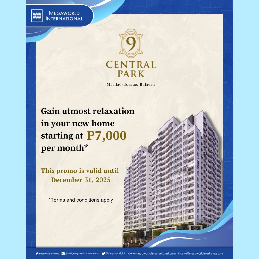 Megaworld International 9 Central Park Promo 112425