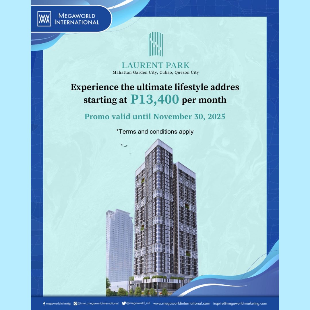 Megaworld International Laurent Park Promo 112425
