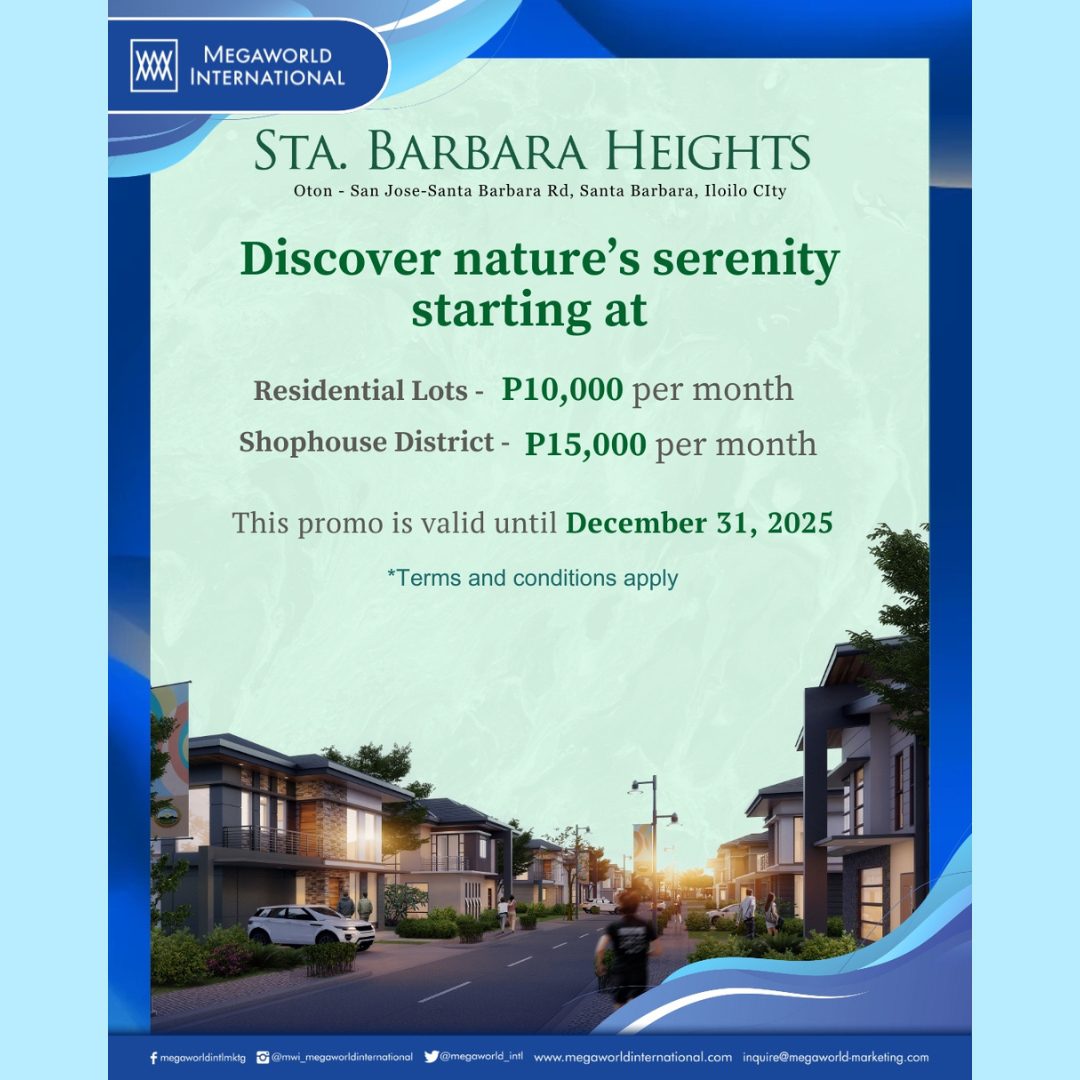 Megaworld International Sta.Barbara Heights Promo 112425
