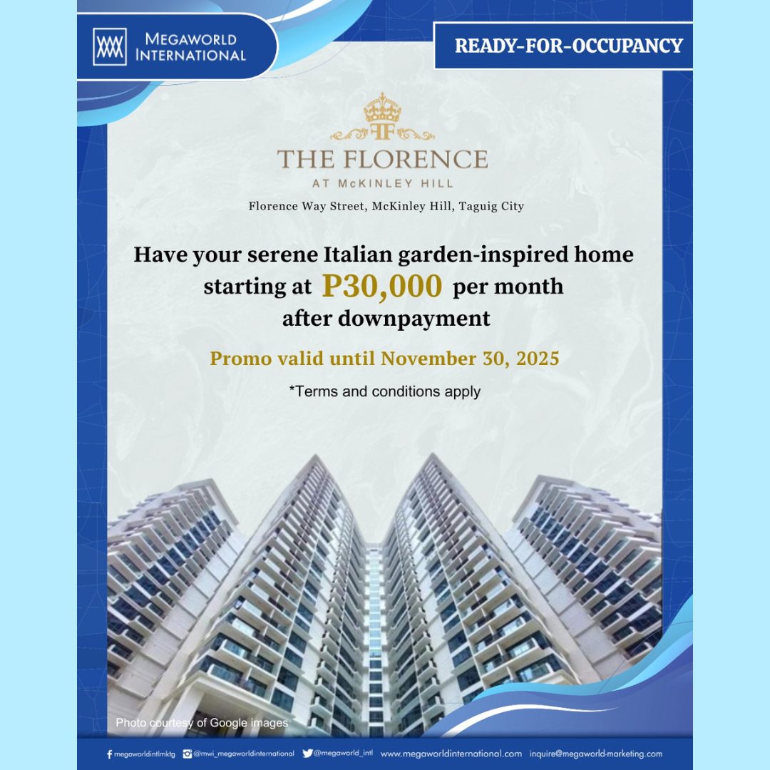 Megaworld International The Florence Promo 112425