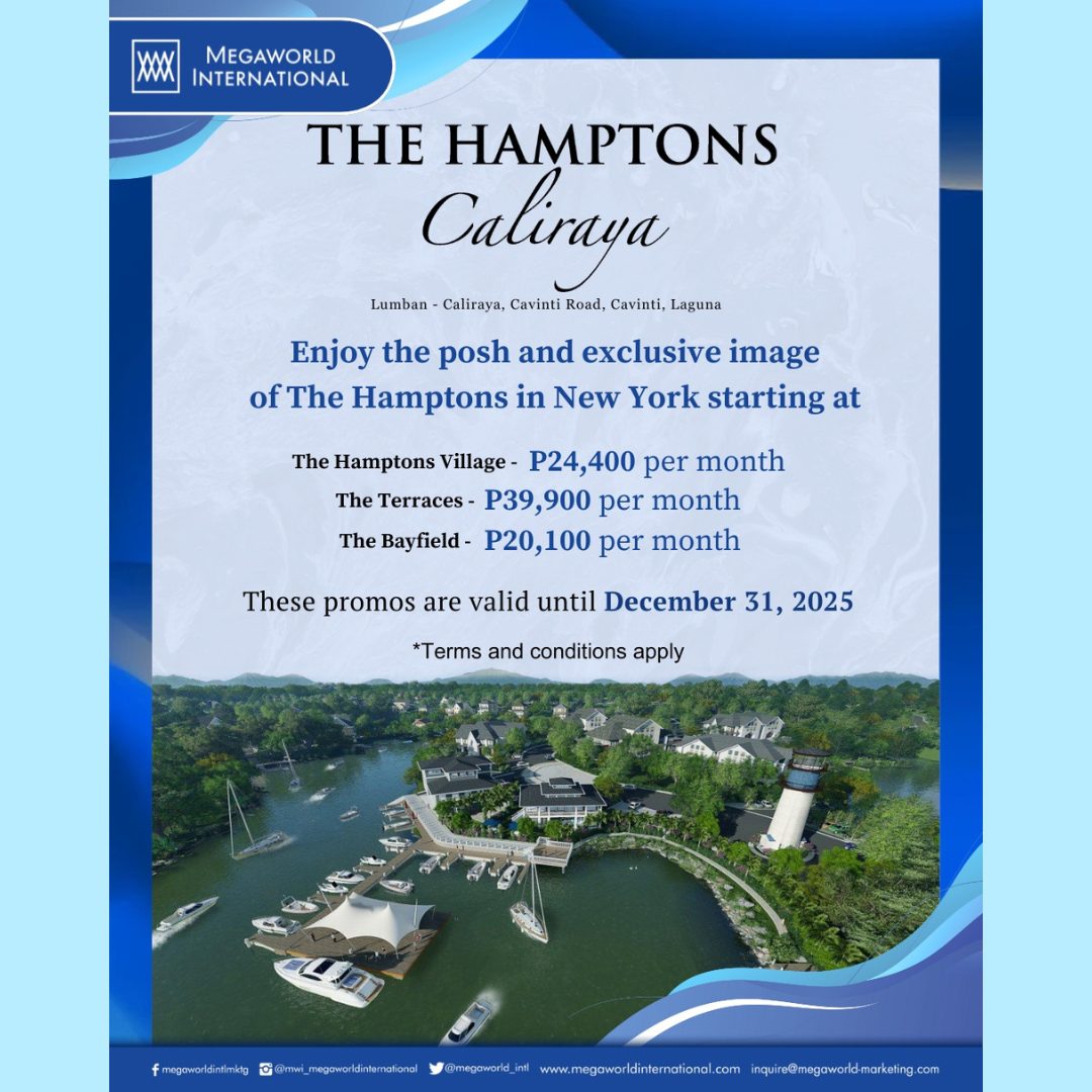 Megaworld International The Hampstons Caliraya Promo 112425