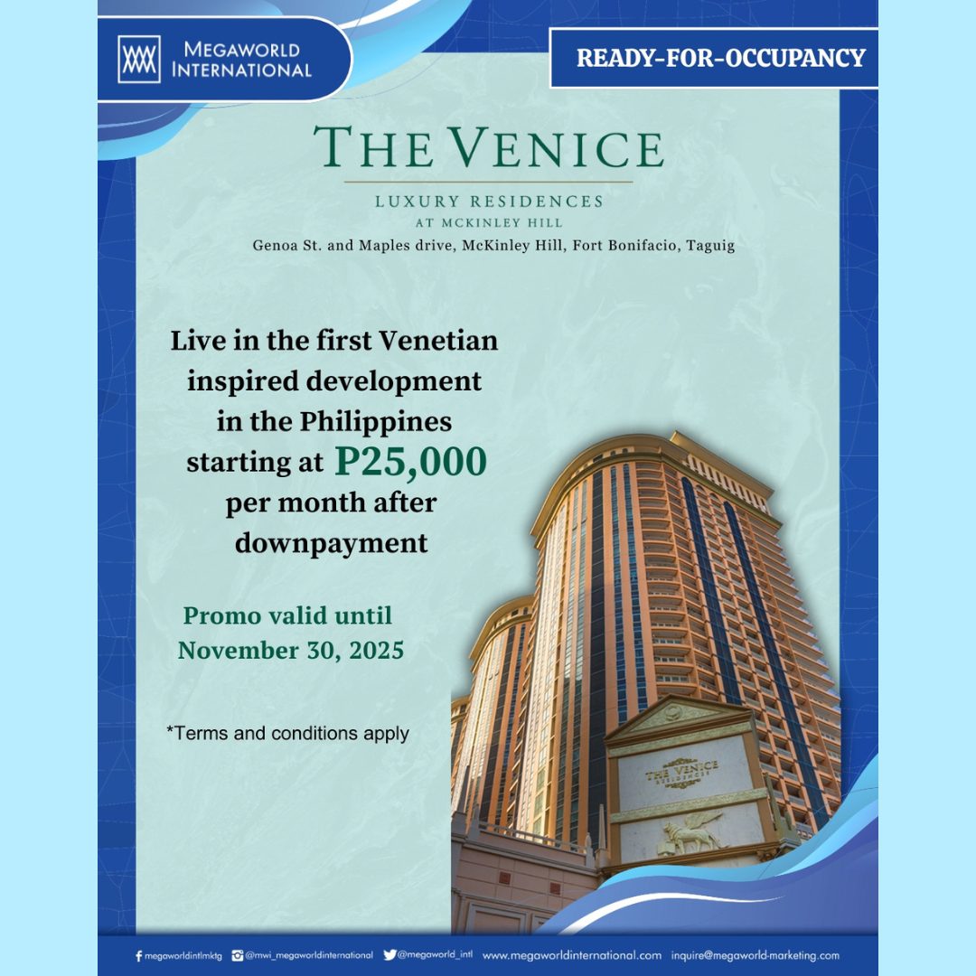Megaworld International The Venice Promo 112425