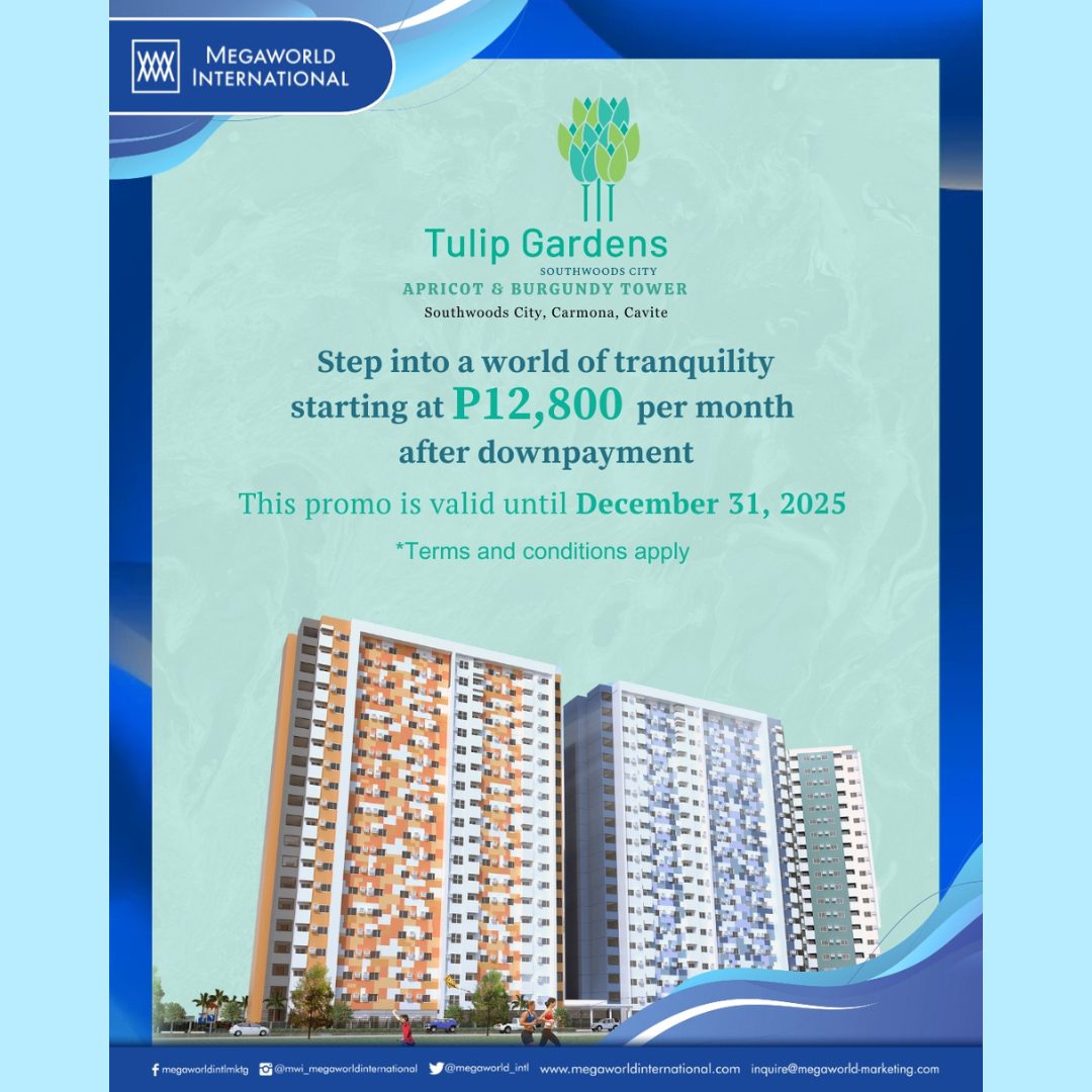 Megaworld International Tulip Gardens Promo 112425