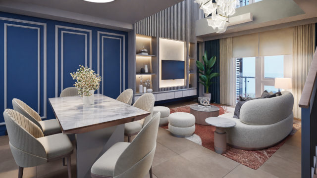 One Westpark Residence 2BR BiLevel_Living