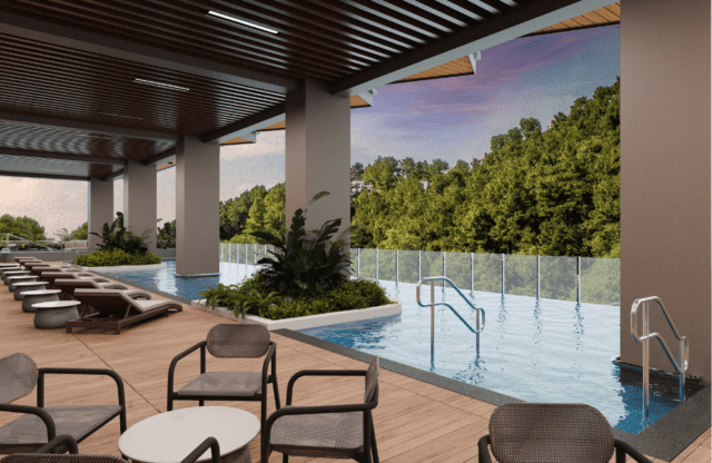 Sante Residence Palawan Pool Seating Area