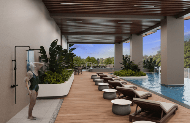 Sante Residence Palawan Pool Shower Area